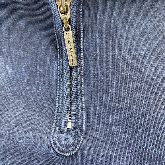 Hard Tail Forever Mineral Wash Half-Zip Shirt • Size L • Blue • Collar Pullover - Picture 7 of 10